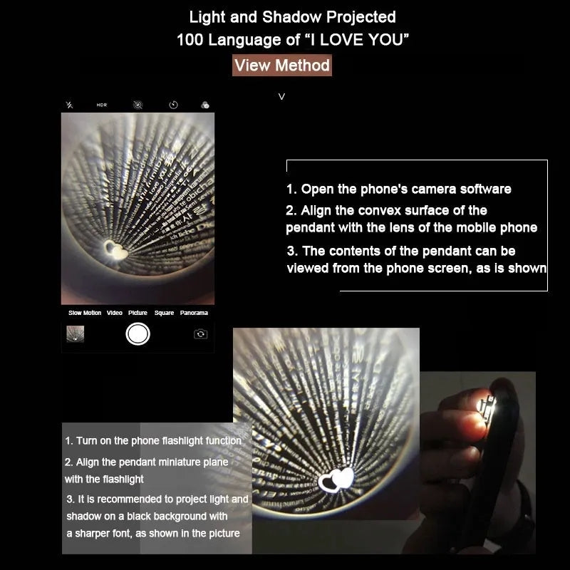 100 languagesi love you heart design Golden color ring