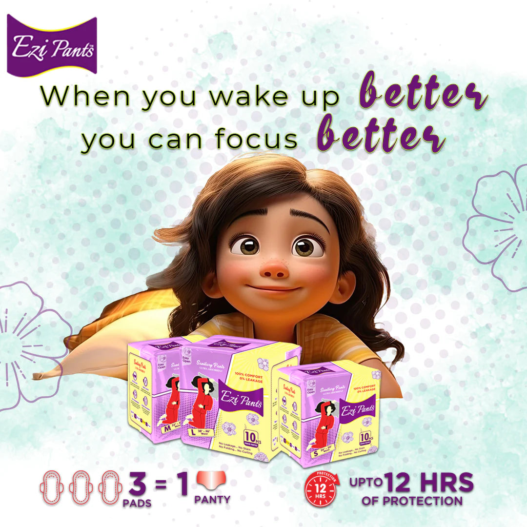 Ezi-Pants Sanitary Pants Ultra Absorbent Protection upto 12 hours ( 10 Pcs )